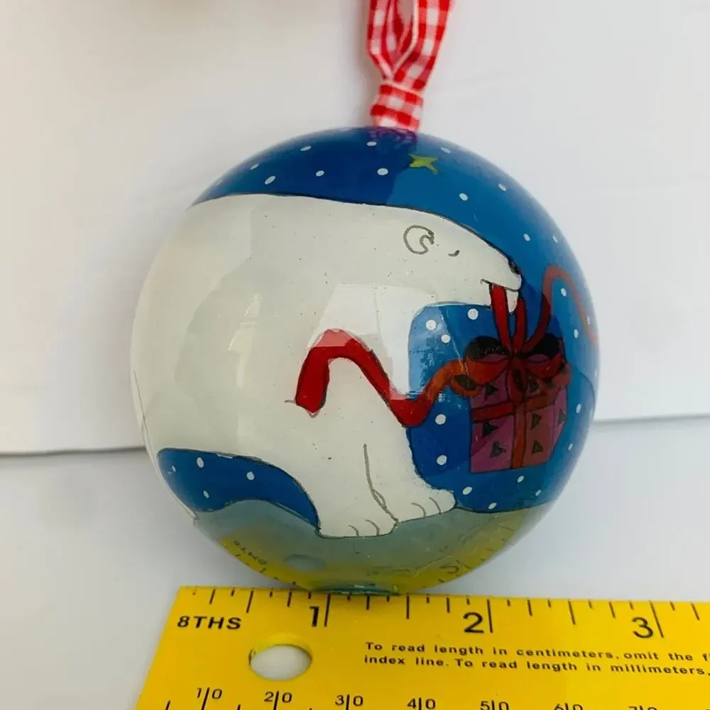1994 BYA Glass Polar Bear Ornament